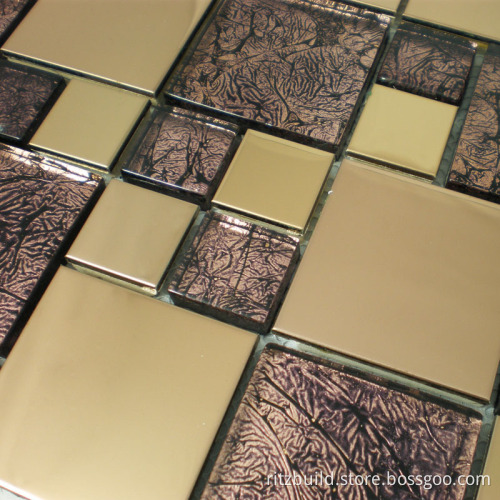 Stainless Steel Glass Metal Mosaic